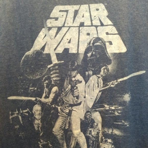 STAR WARS T-SHIRT // Large // Movie Logo Graphic Tee Shirt - Picture 2 of 5